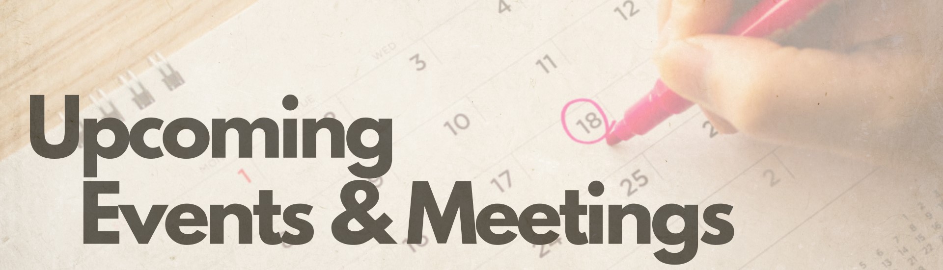 Upcoming Meetings